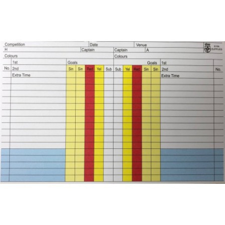 RA Match Record Referees Pad | Refs HQ